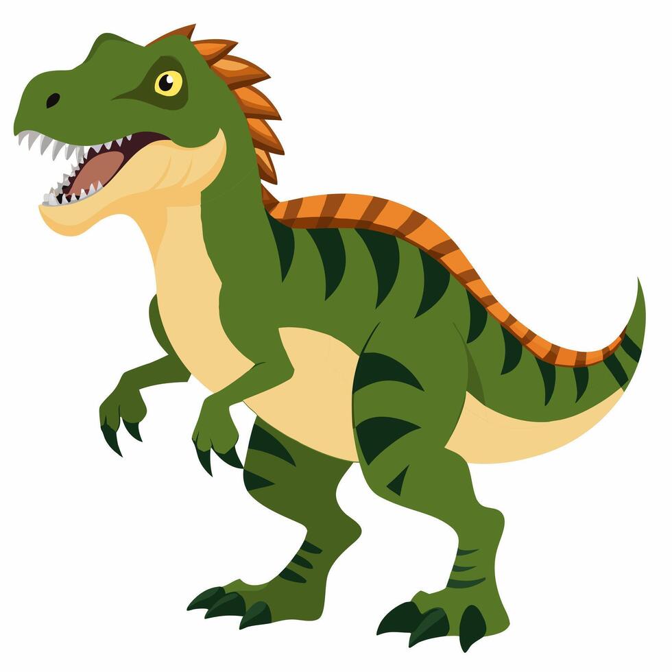Realistic tyrannosaurus Rex dinosaur. Prehistoric dino character. Illustration on white background. vector