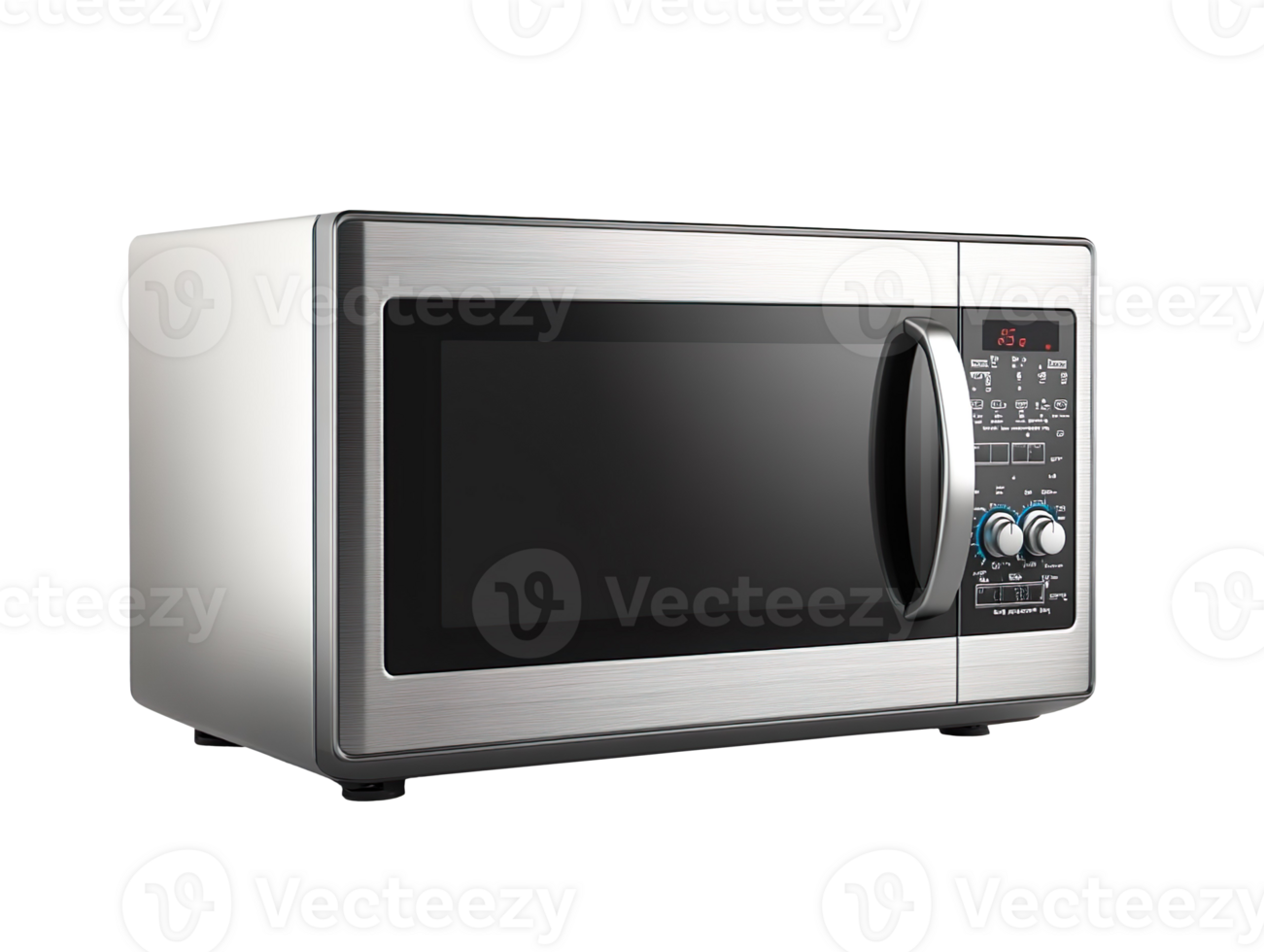 Stainless Steel Microwave Oven isolated on transparent background png