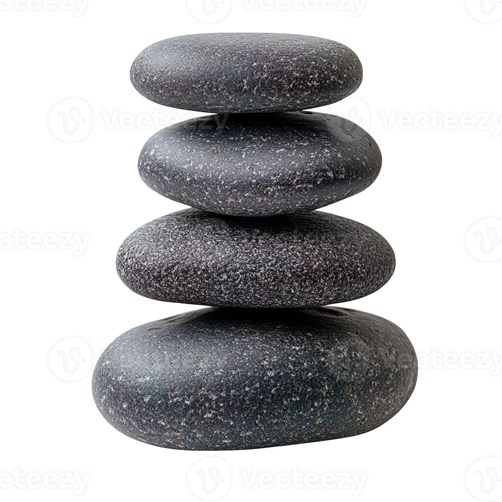 stack of zen stone isolated on transparent background png