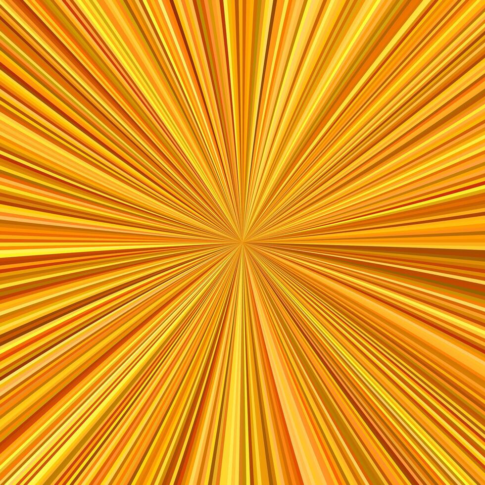 Orange explosion background from radial stripes vector