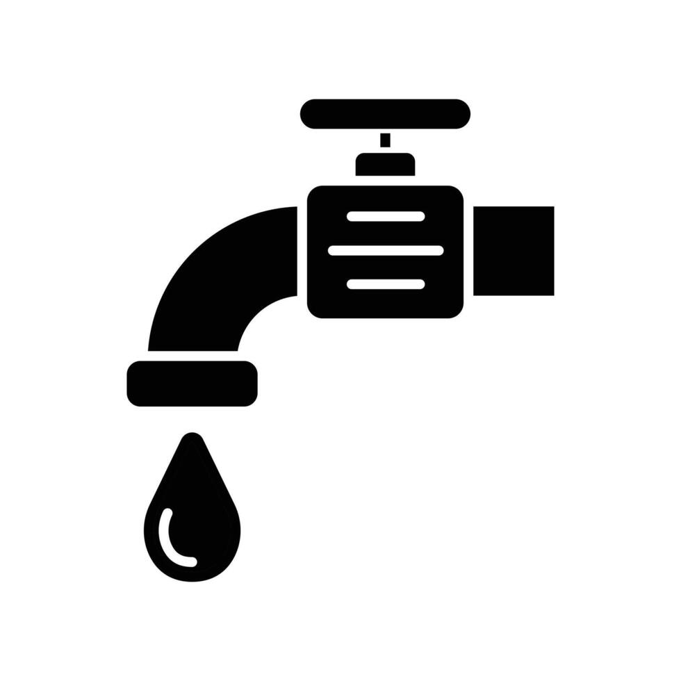 Faucet icon water tap icon illustration on white background vector