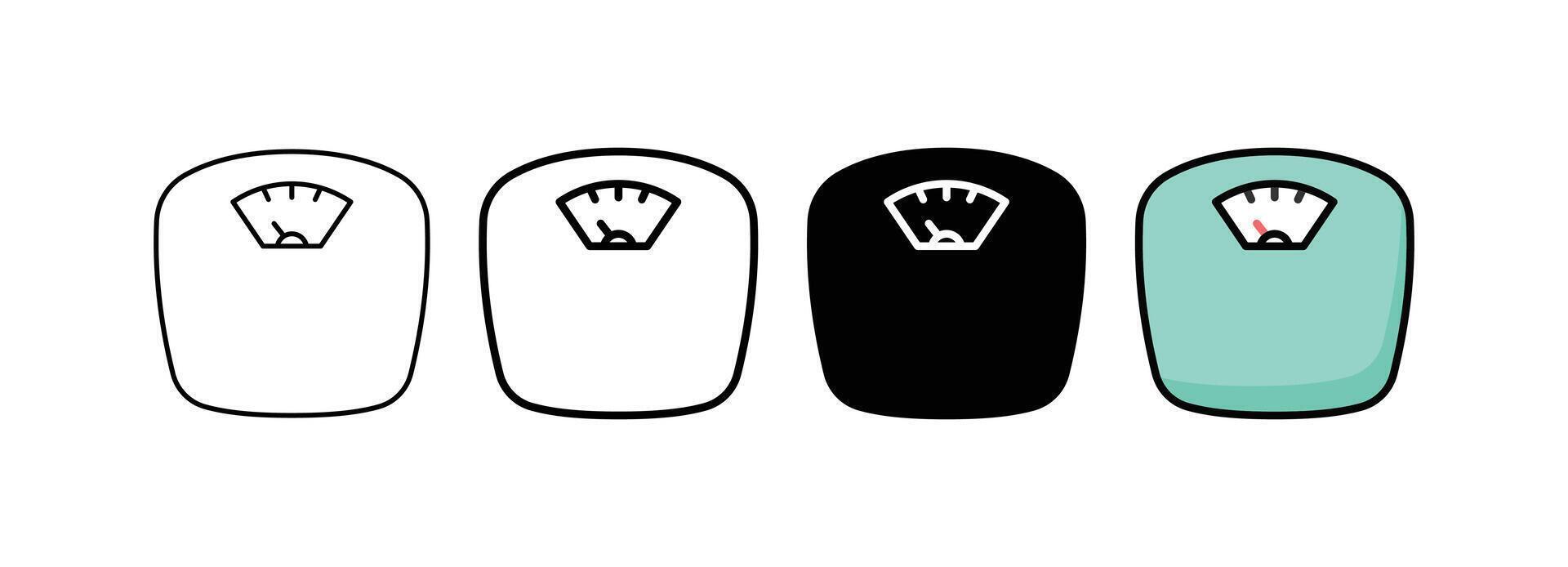 diet scale icon set vector