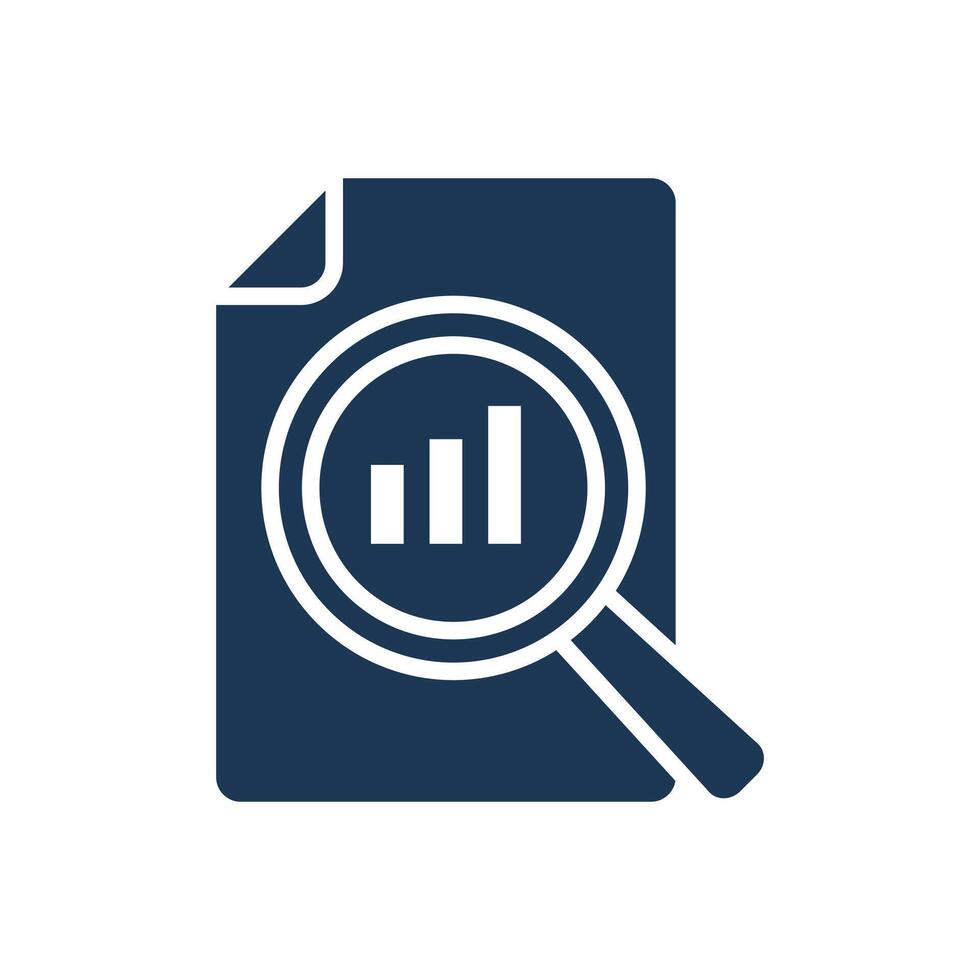 Audit document icon blue vector