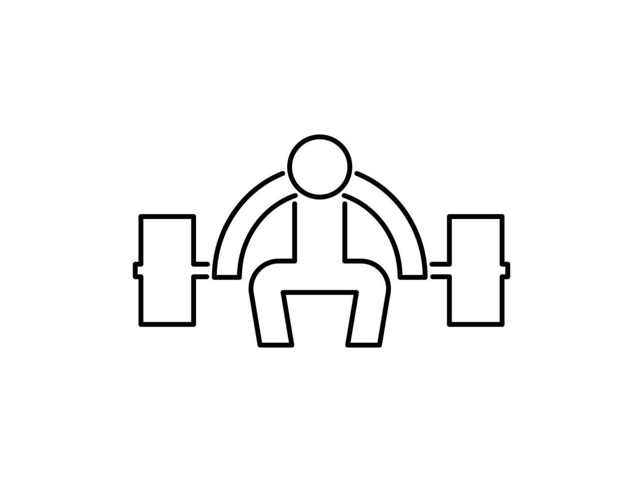 weightlifting icon outline vector