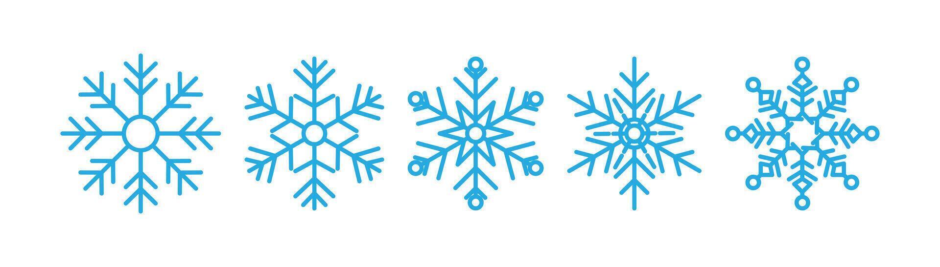 snowflakes on white background vector