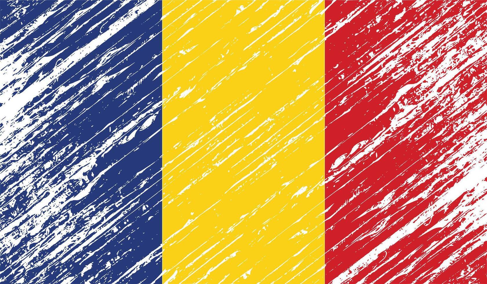 the flag of romania grunge vector
