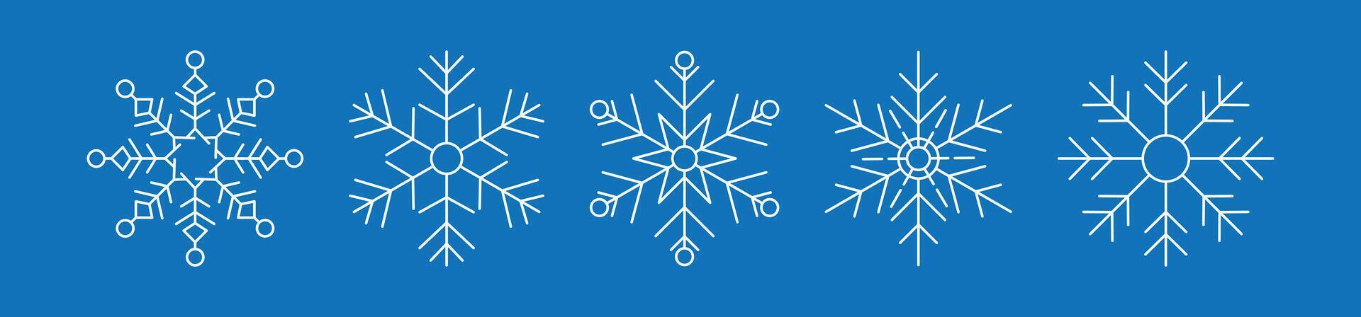 snowflake illustration on blue background vector