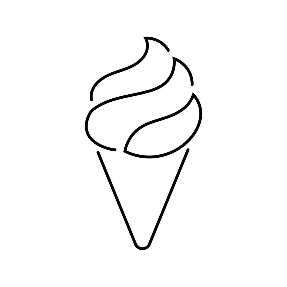 ice cream cone icon illustration vector