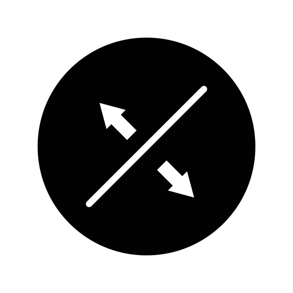 Linear Stretch Black Icon vector
