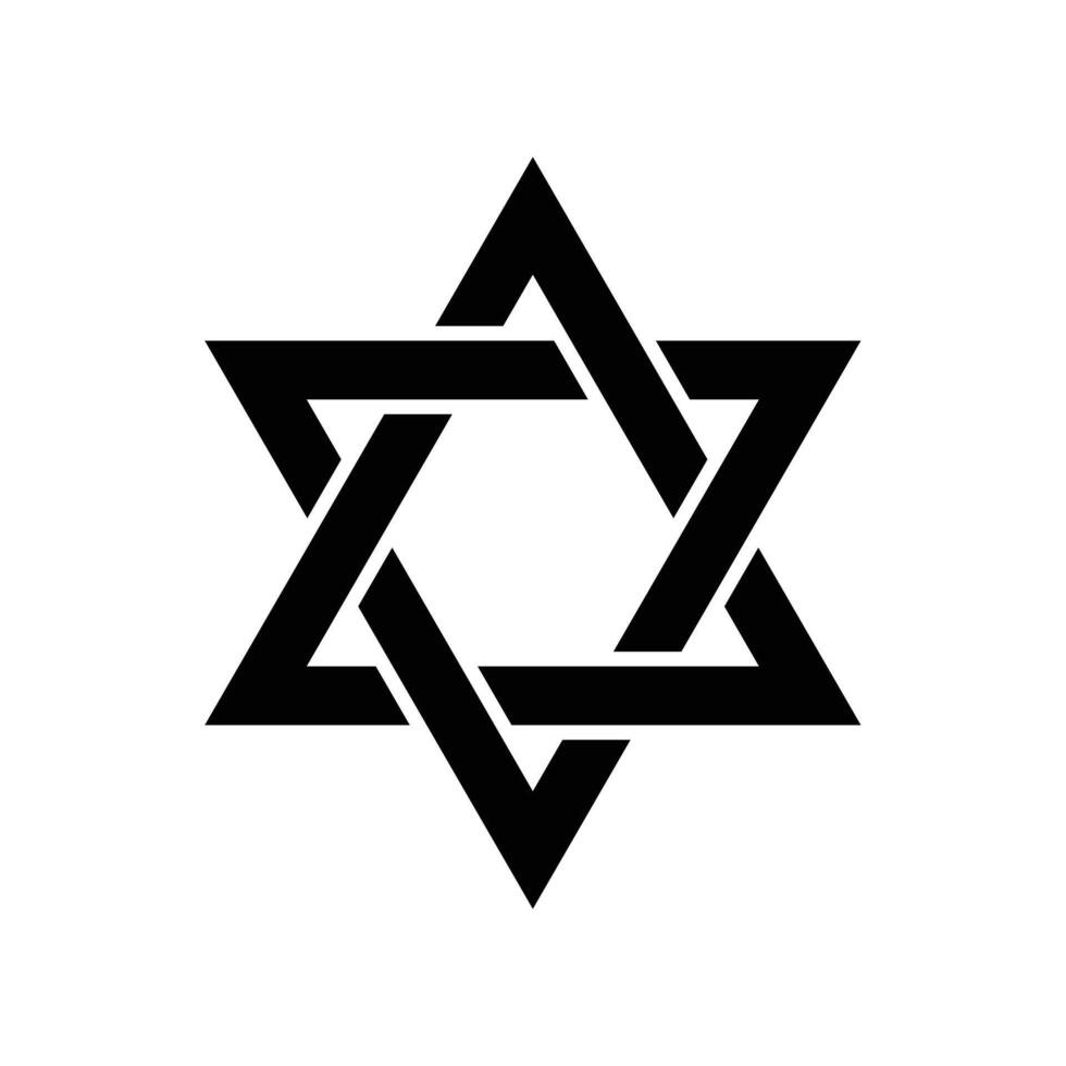 the star of david is a symbol of jewish faith vector