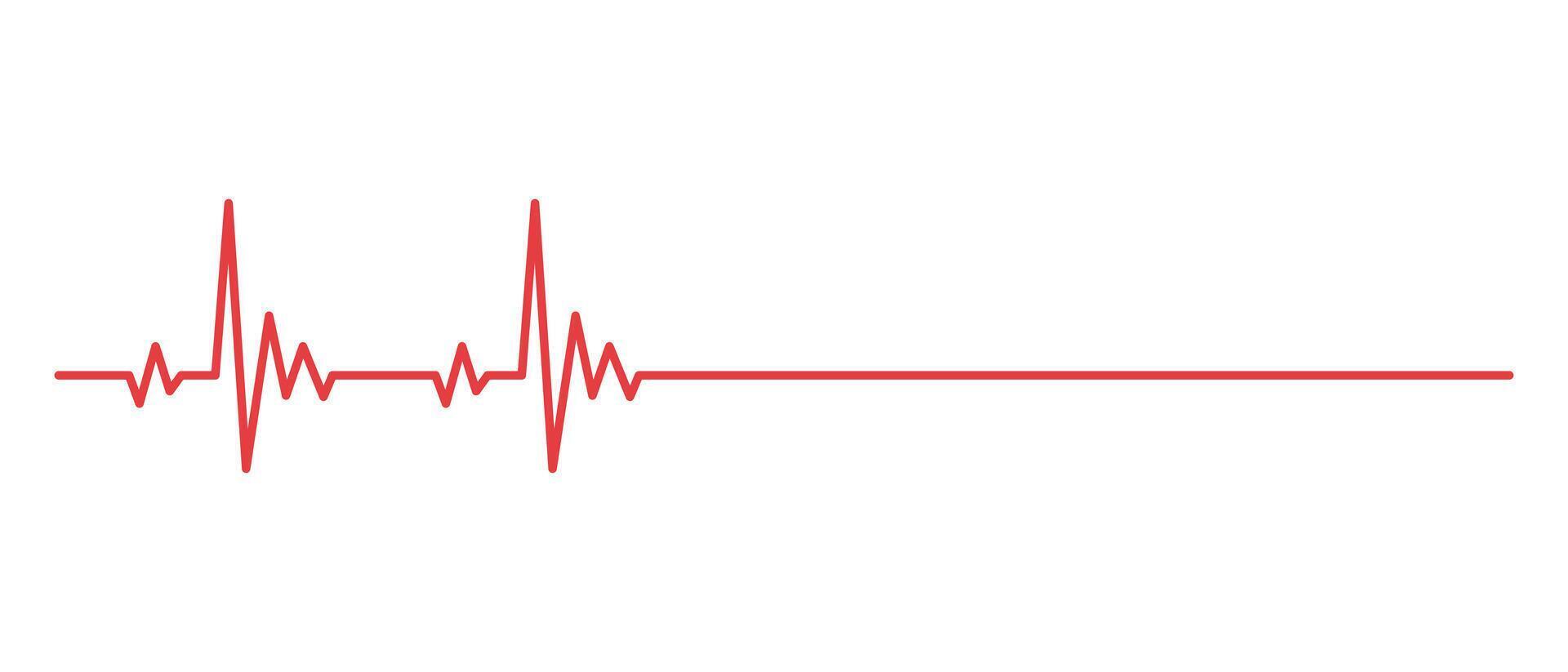 a heartbeat line on a white background vector