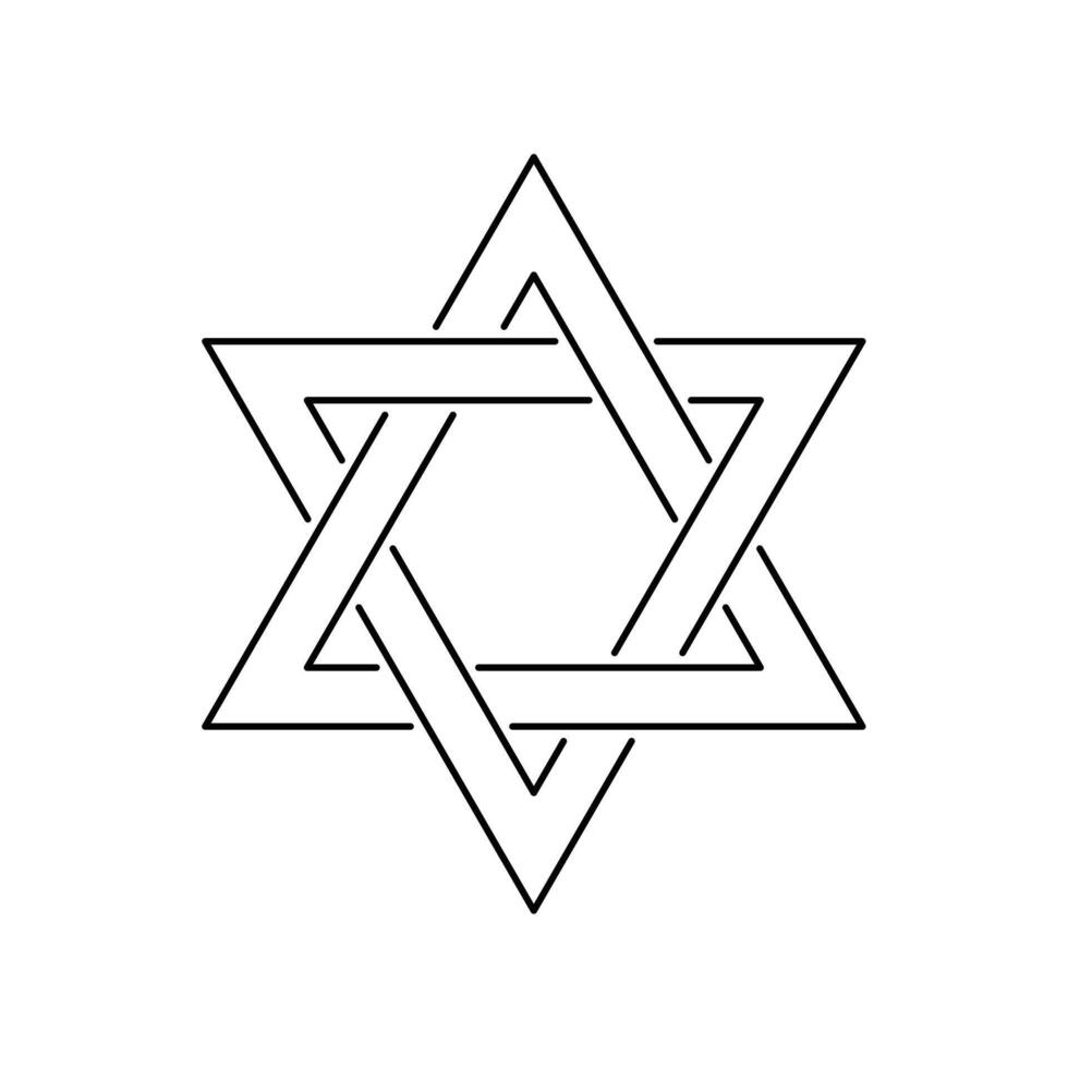 star of david coloring pages vector