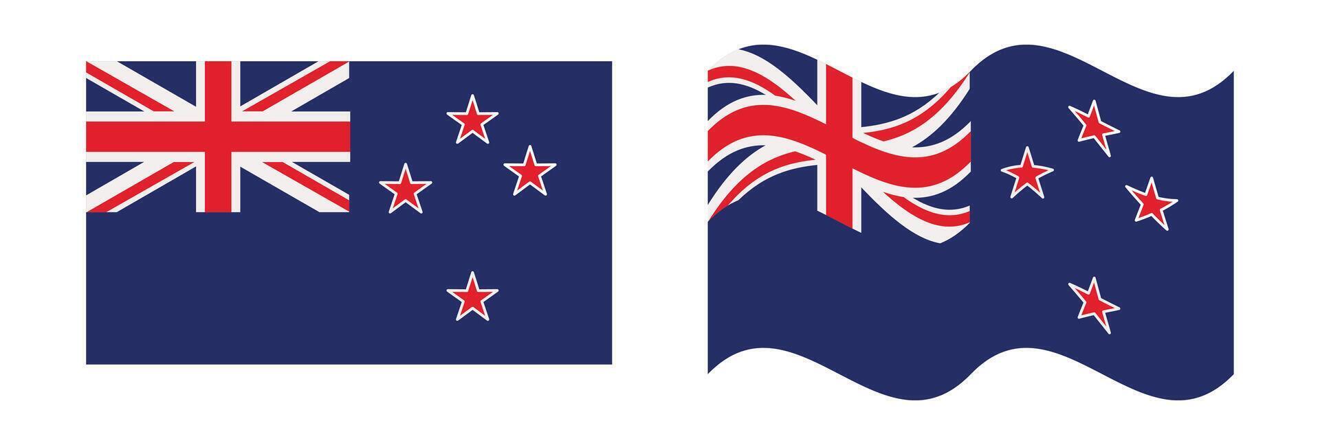 new zealand flag illustration vector