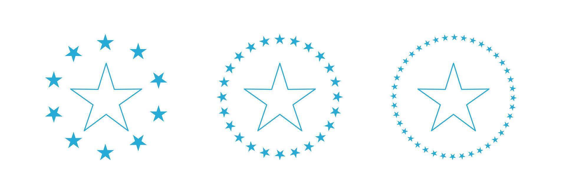 star icon set illustration vector