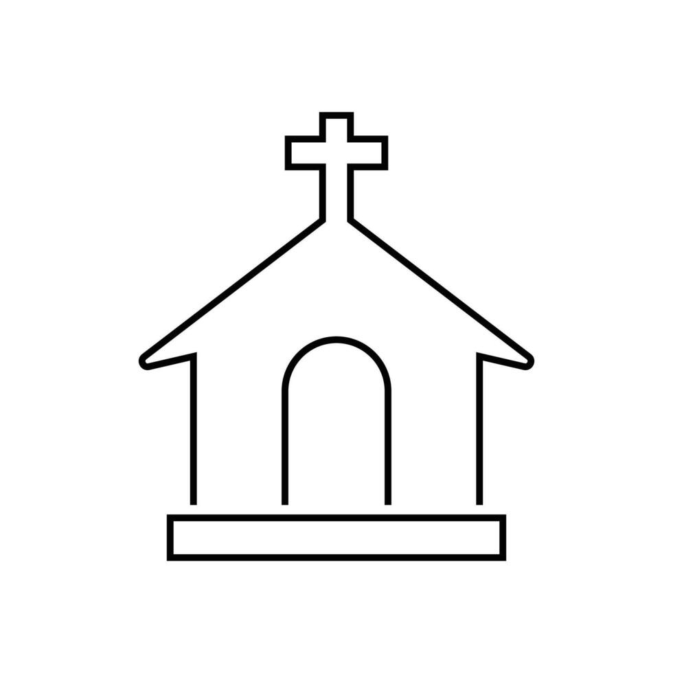 church outline icon illustration vector