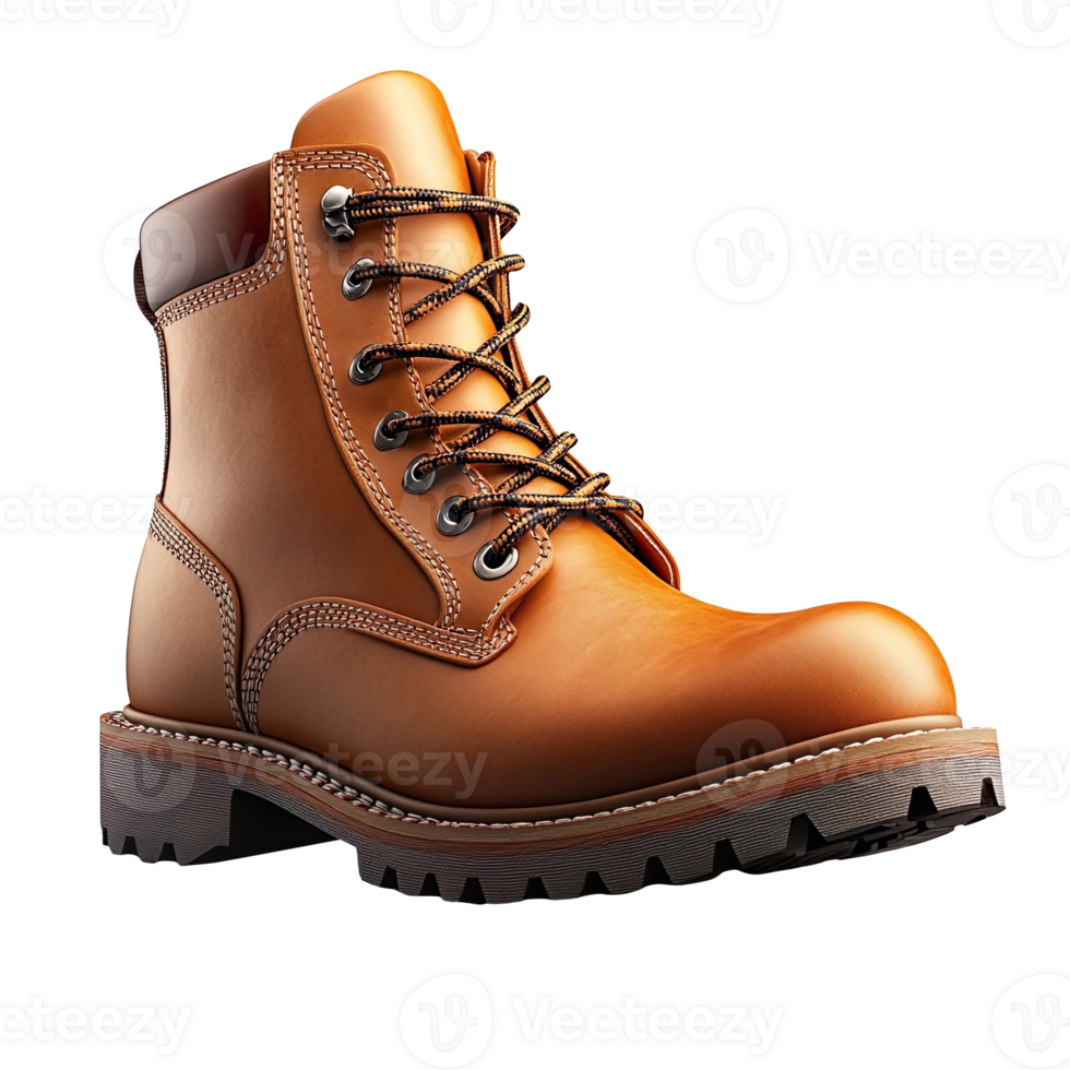 Stylish Leather Boots Emblem isolated on transparent background png