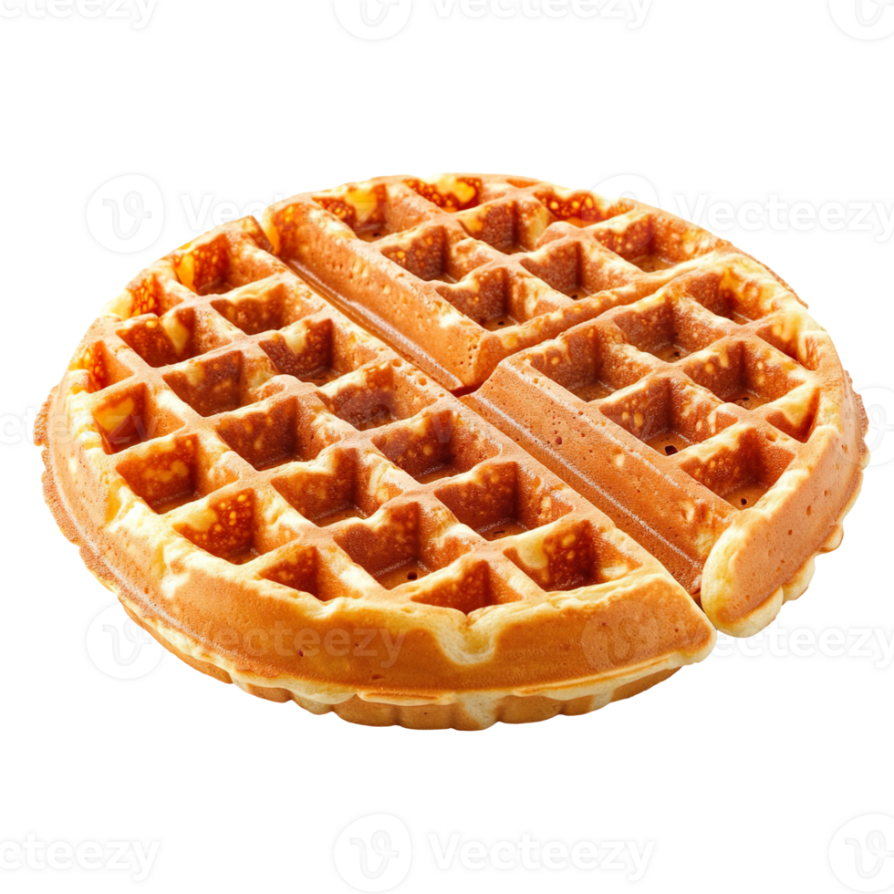 Sweet waffle isolated on transparent background png