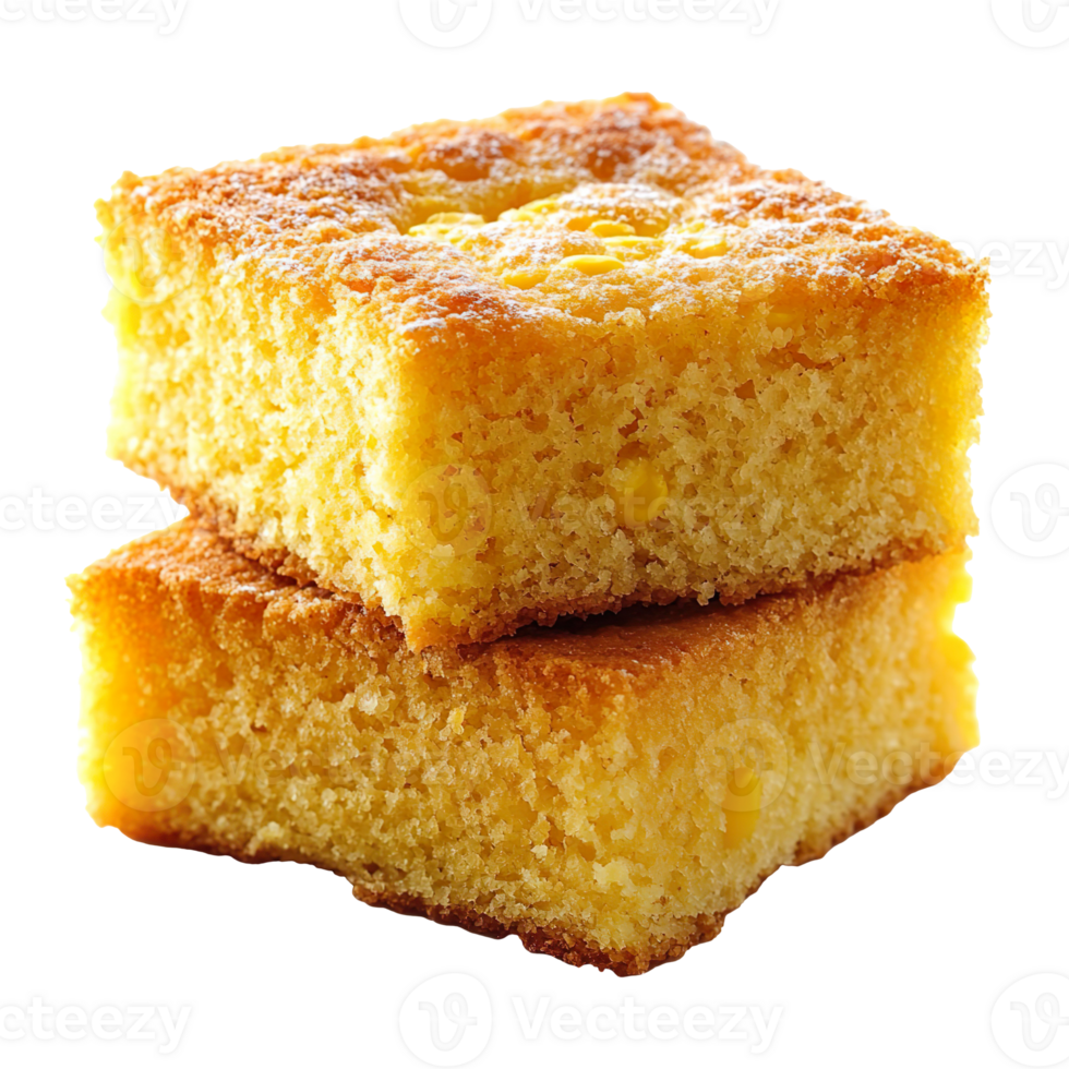 Sweet Corn Bread isolated on transparent background png