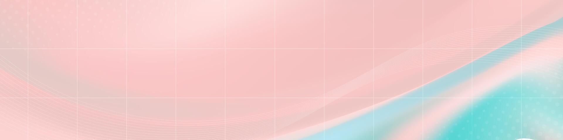 Abstract soft pink and teal flowing background. vector