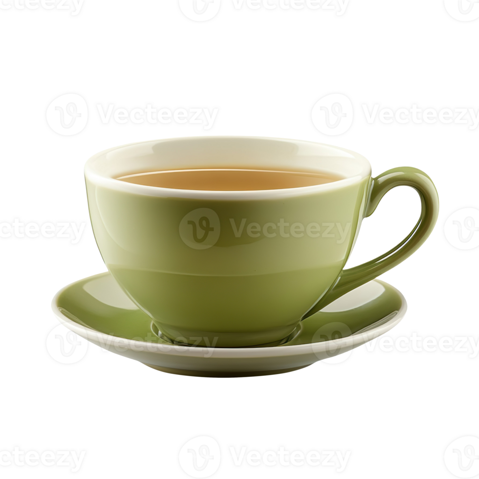 Tasty green tea cup isolated on transparent background png