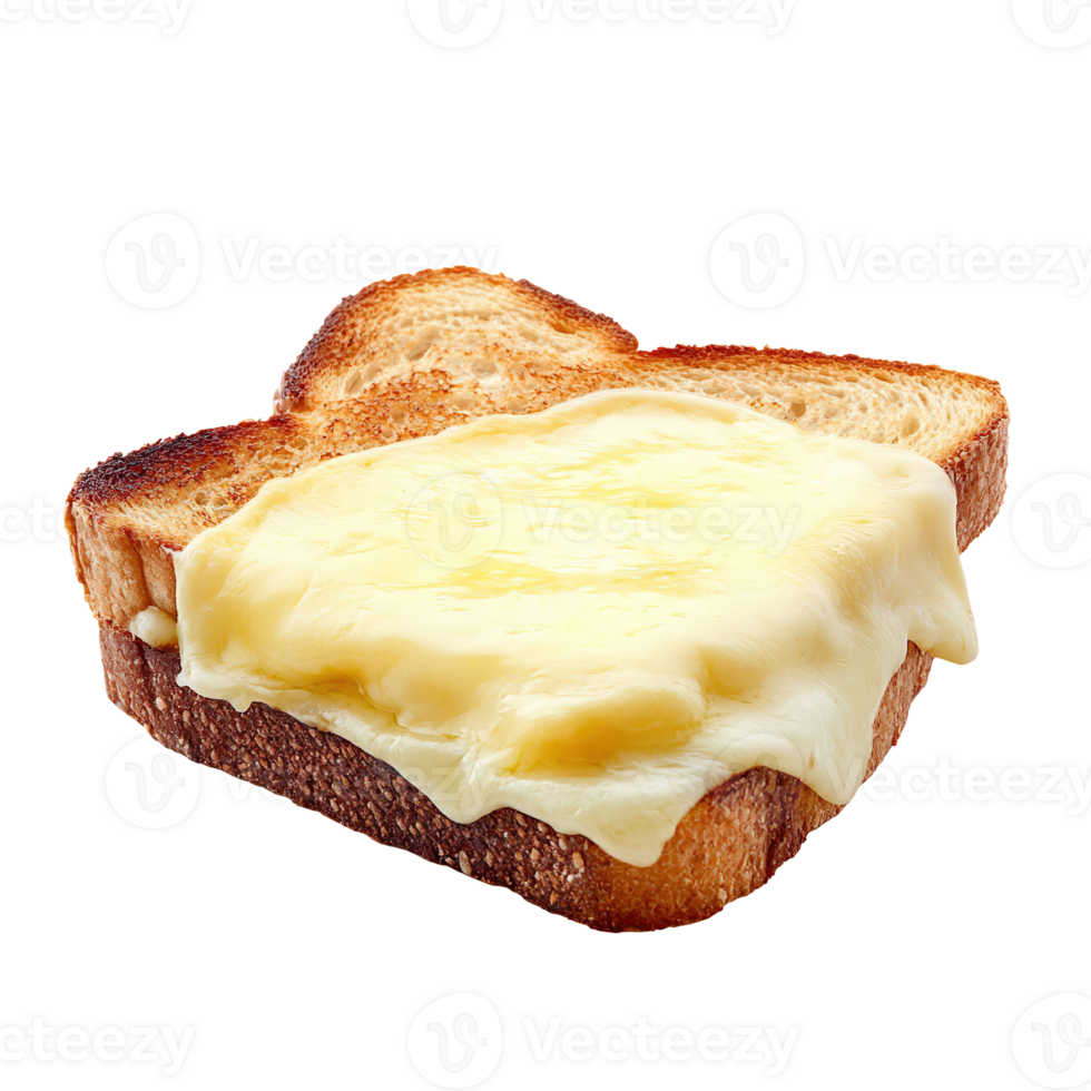 toast melted cheese sandwich isolated on transparent background png
