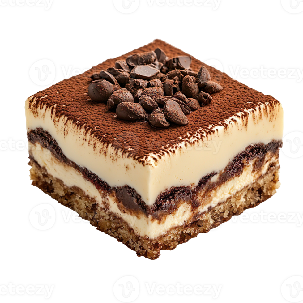 Tiramisu Dessert isolated on transparent background png