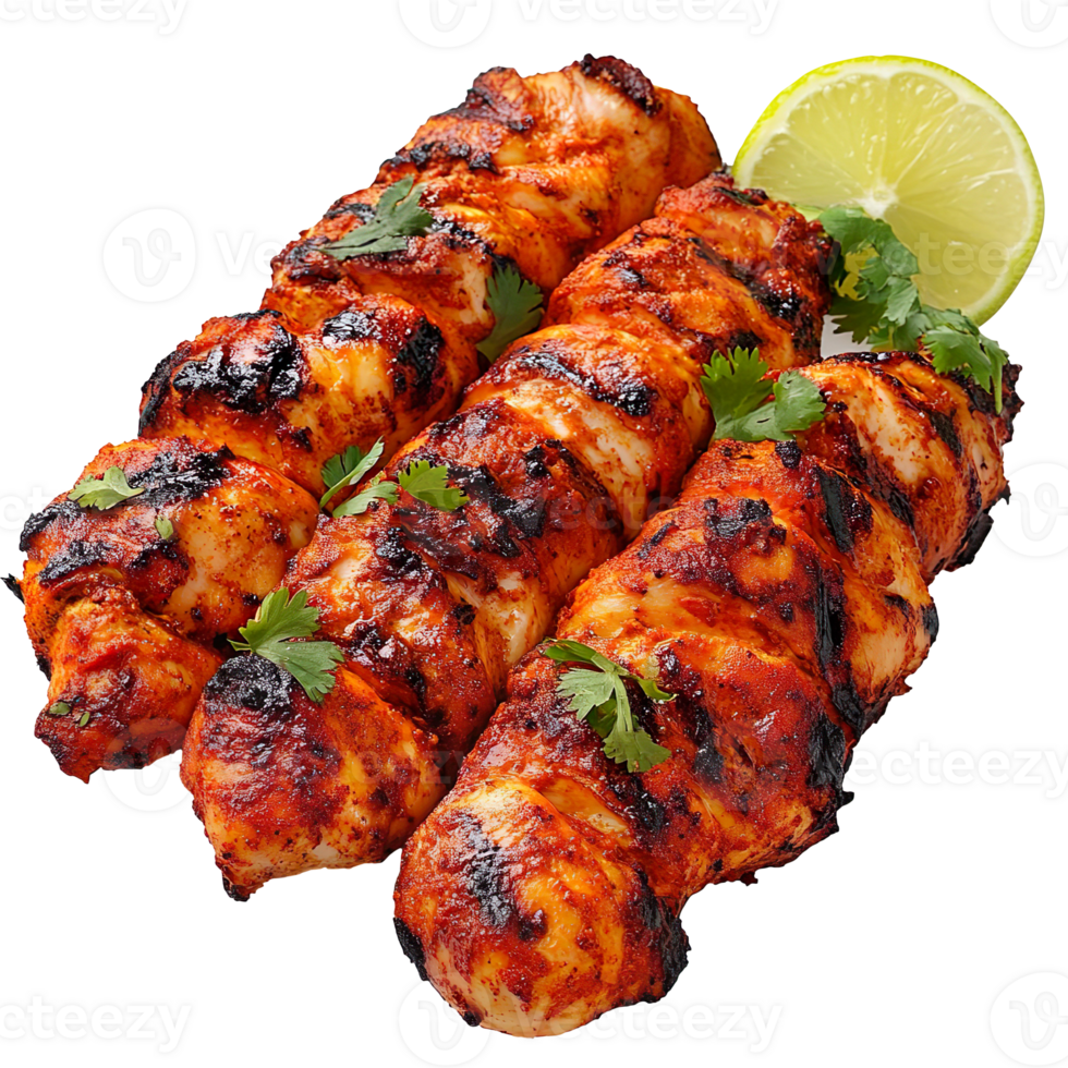 Tasty chicken tandoori isolated on a transparent background png