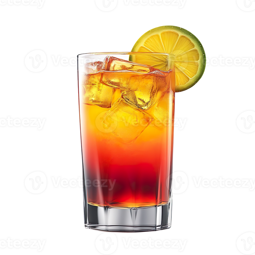 Tequila sunrise isolated on a transparent background png