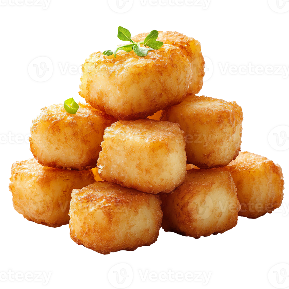 Tater tots isolated on transparent background png