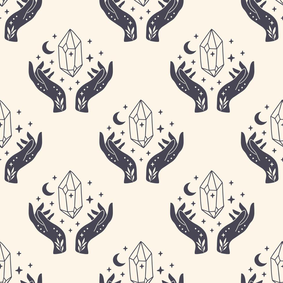 Mystical pattern with crystal vector