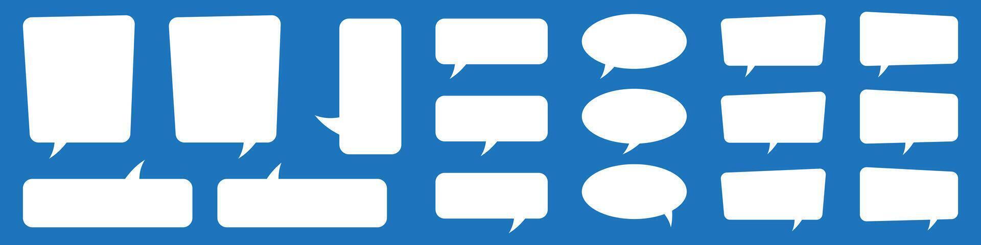 White blank speech bubbles set. vector