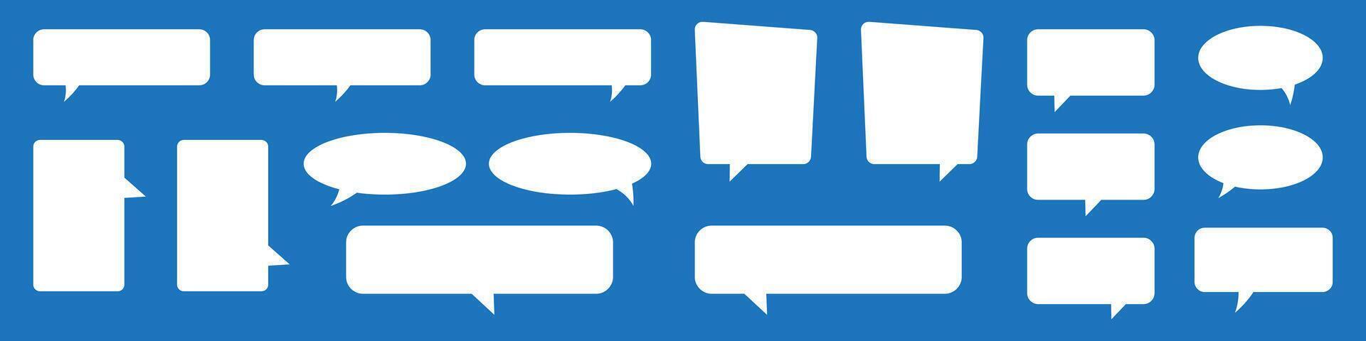 Speech bubbles. White blank speak bubble balloon. vector