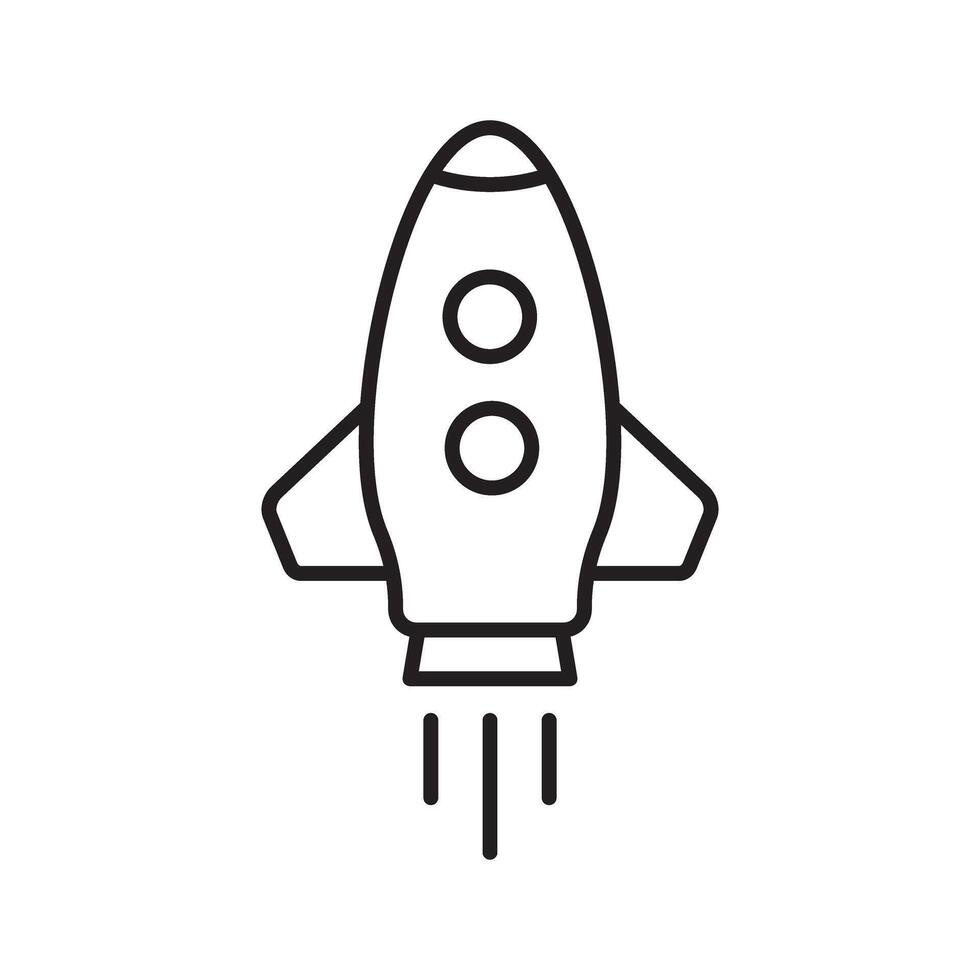 Rocket icon. Rocket launch line icon. vector