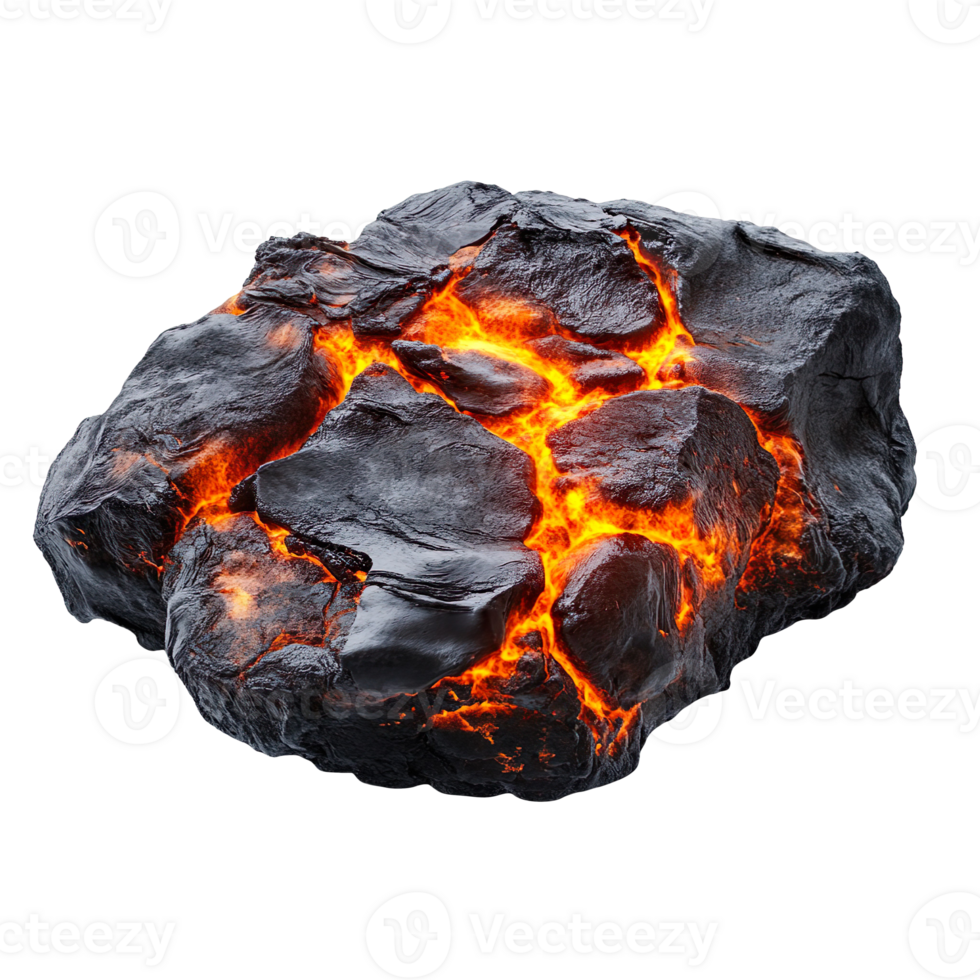 Volcanic Lava isolated on transparent background png