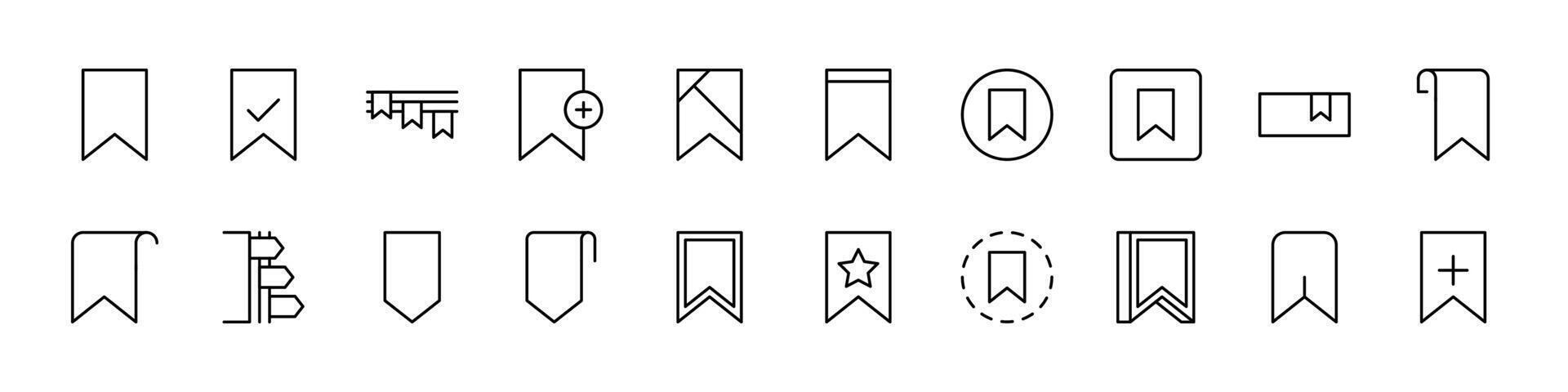 Reading Icon Bundle. Contains Icons of Bookmark for Graphics, Concept, Apps vector