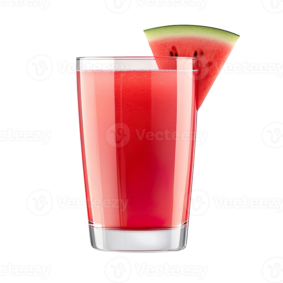 Watermelon juice in a glass isolated on transparent background png