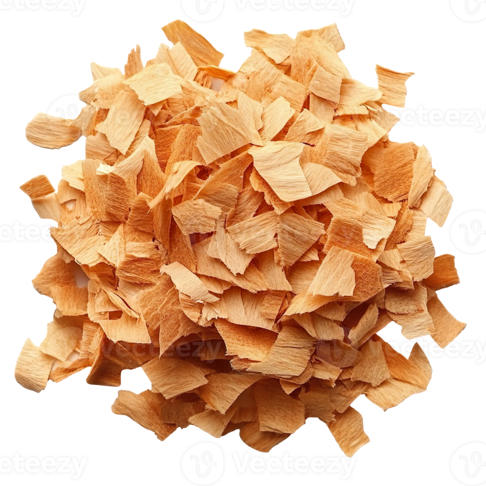 Wood Shavings isolated on transparent background png
