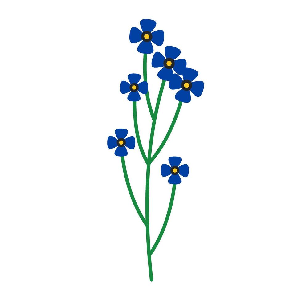 cute flowers and leafs decorative icon illustration design graphic flat vector