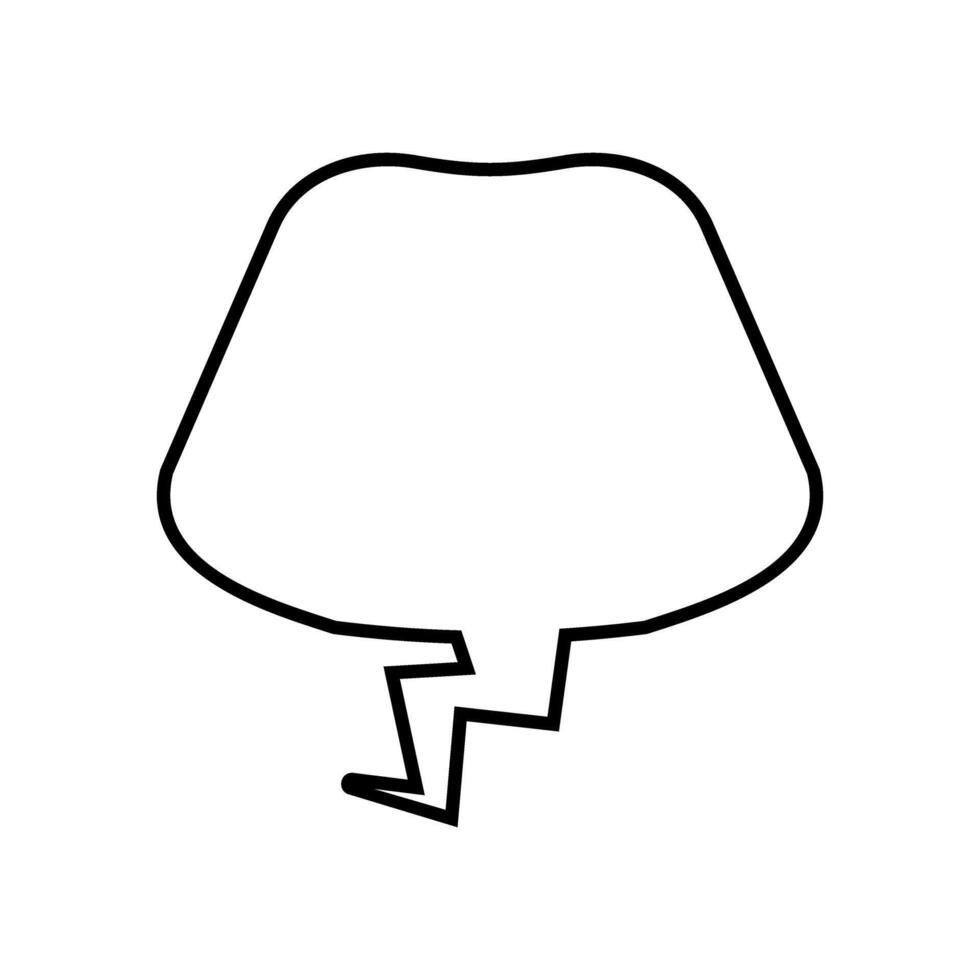 speech bubble icon over white background, line detail style, illustration sign. Text symbol. vector