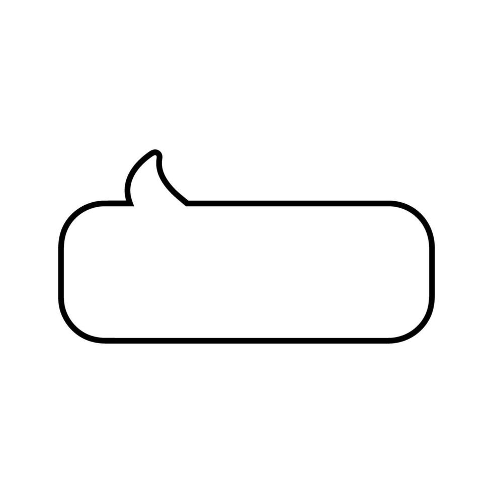 speech bubble icon over white background, line detail style, illustration sign. Text bubble. vector
