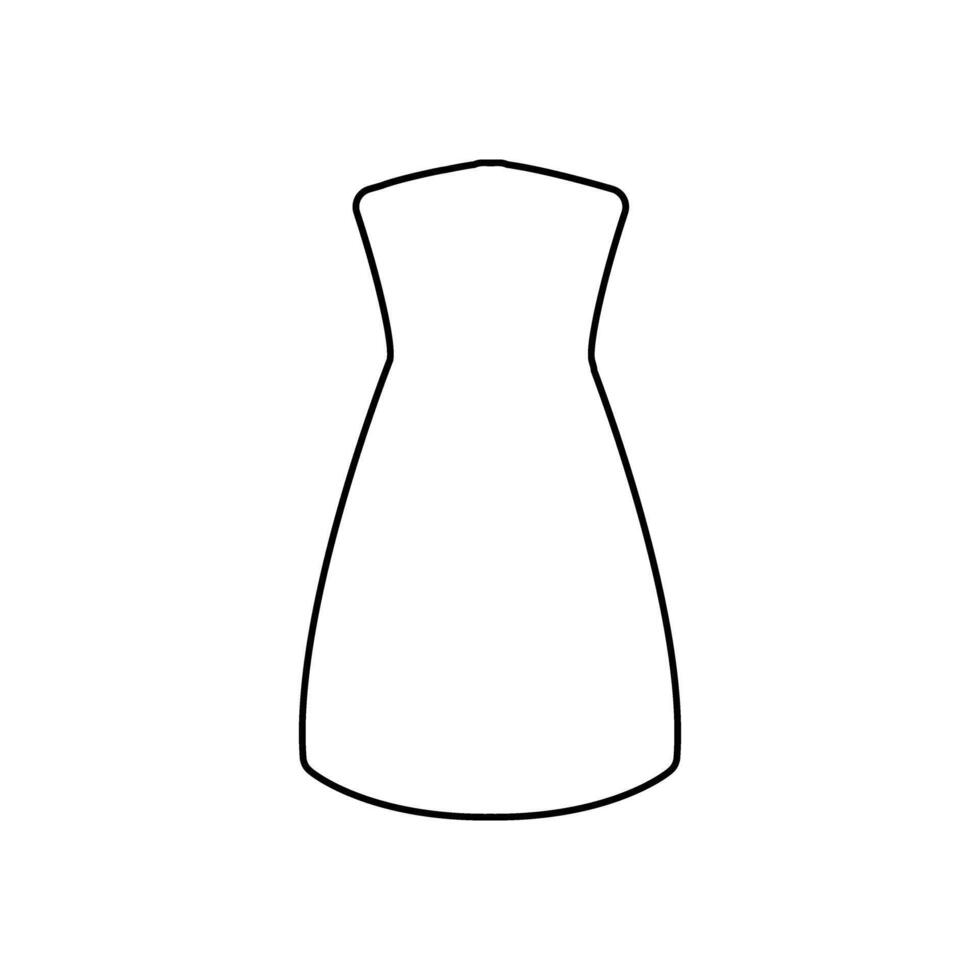 Women's dress icon. Outline illustration of women's dress icon for web design isolated on white background vector