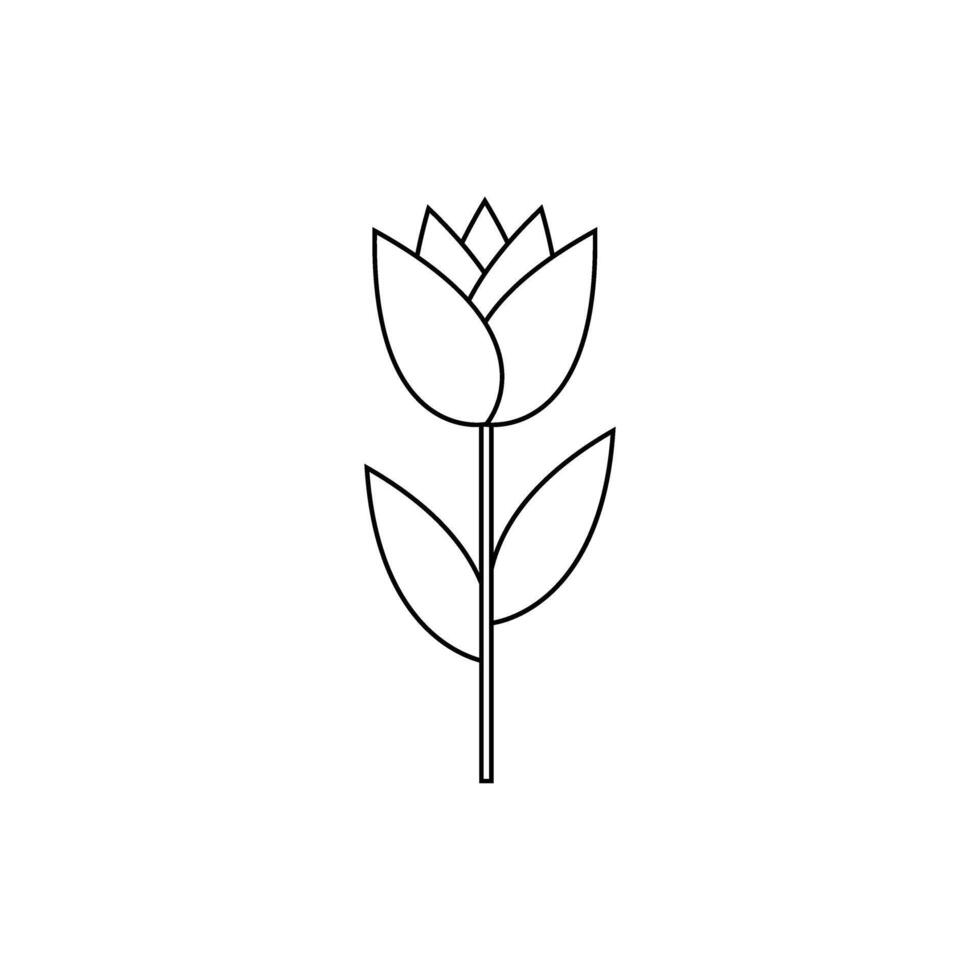 Flower line icon. illustration. Flat design style eps 10 vector