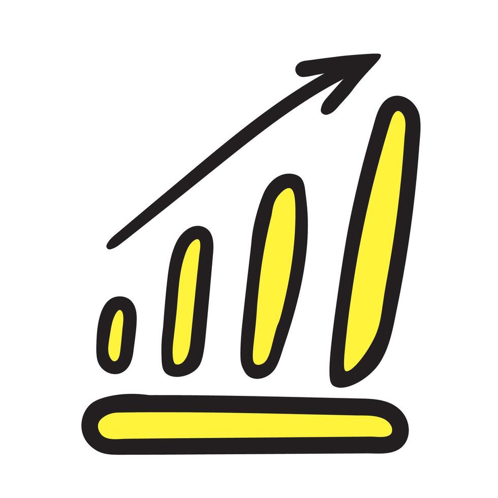 infographic doodle icon with arrow vector