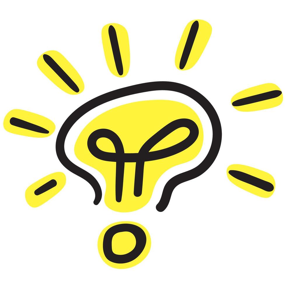 idea doodle icon vector