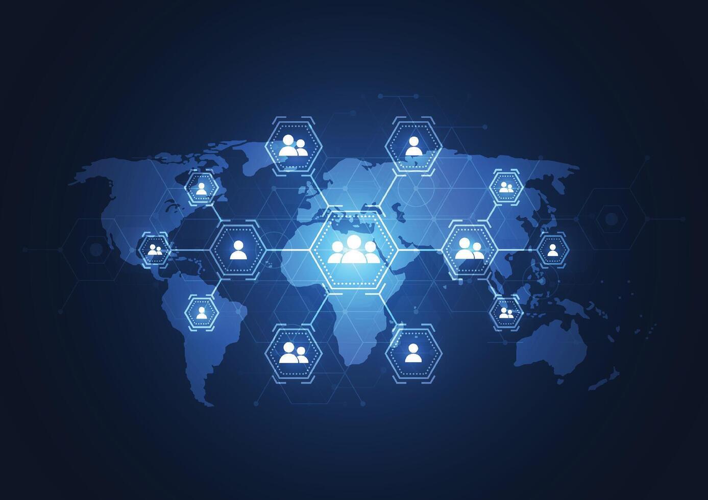 Global network internet connection. Business connecting people. Customer relationship management vector