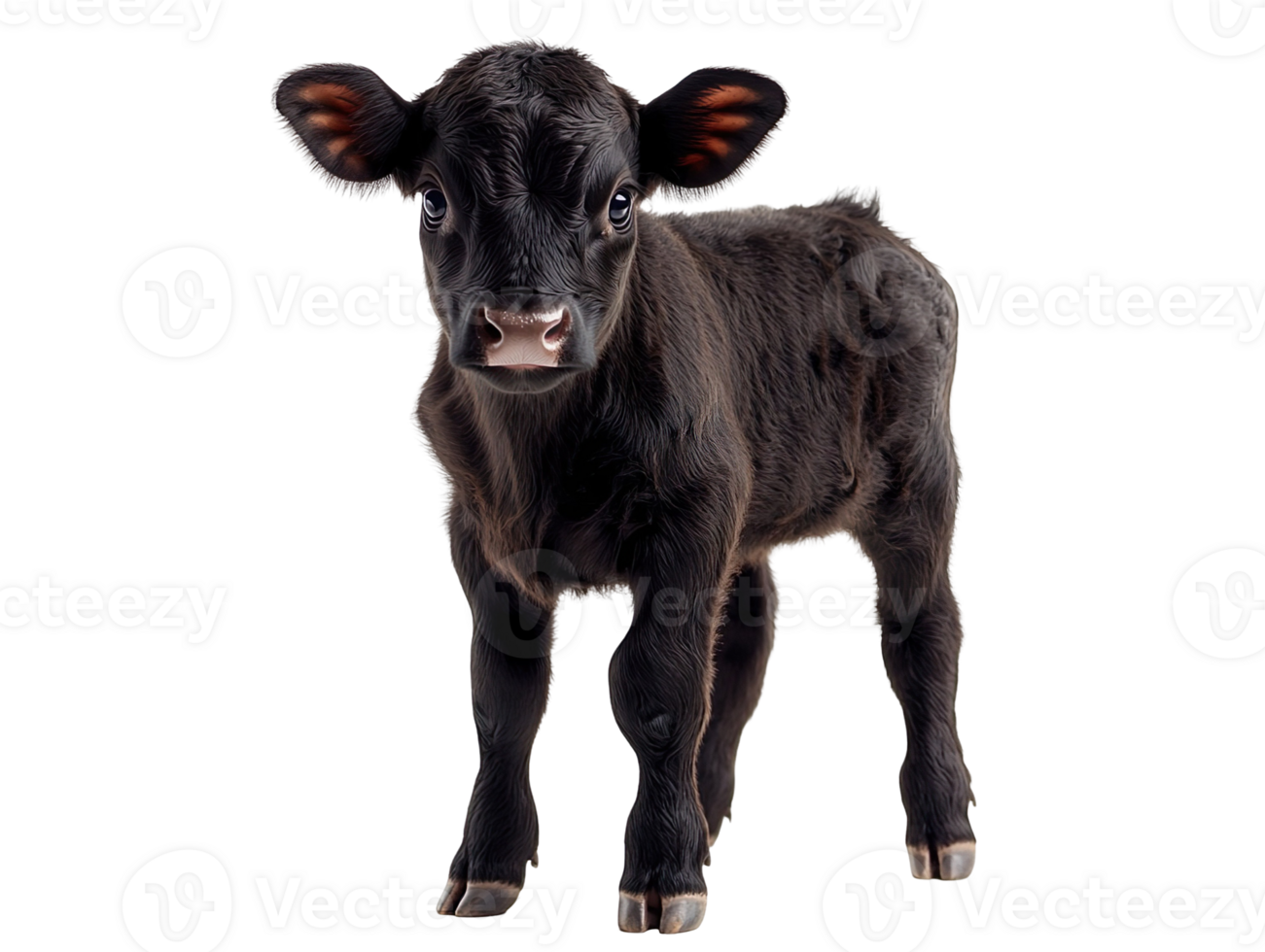 young black calf isolated on transparent background png