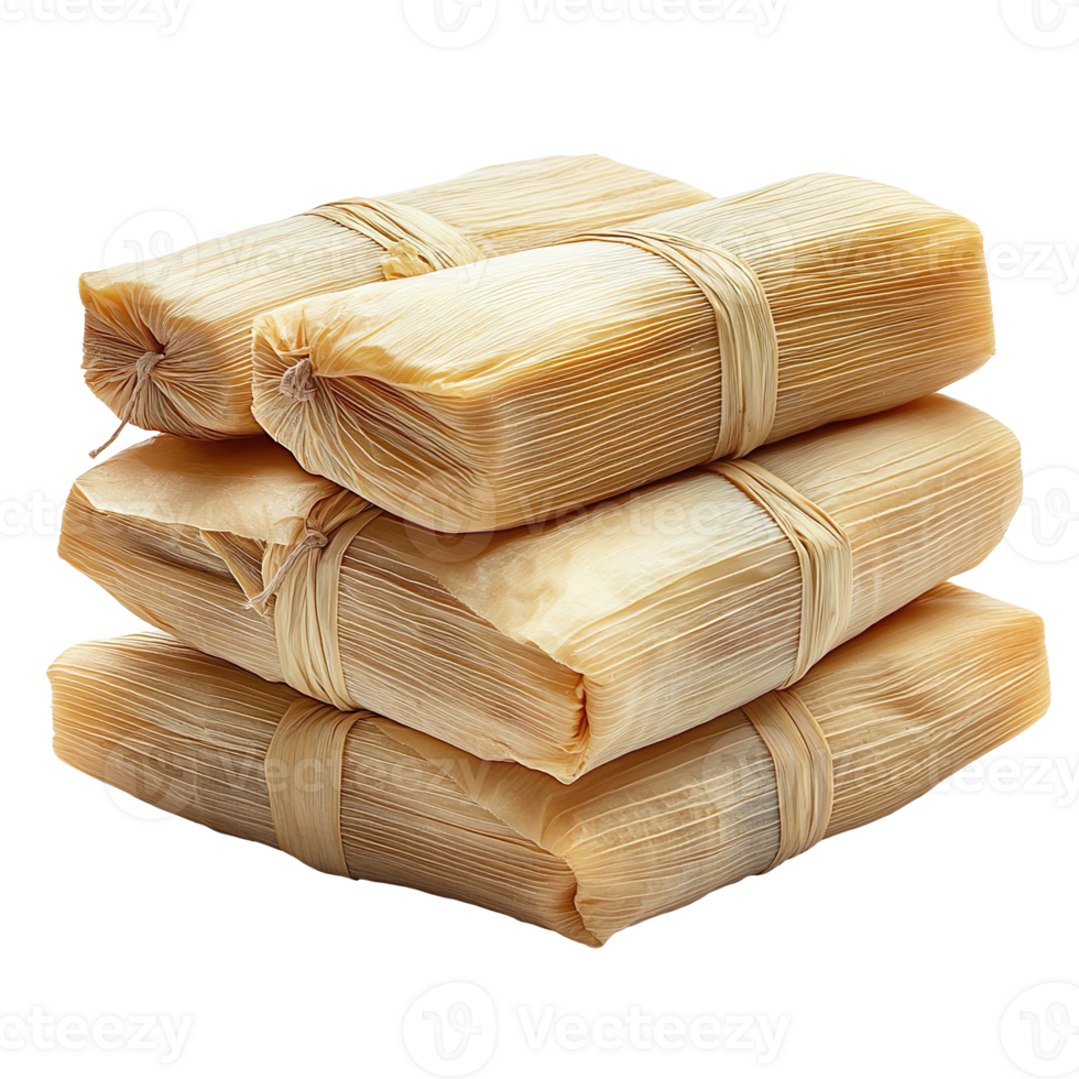Wrapped tamales isolated on transparent background png