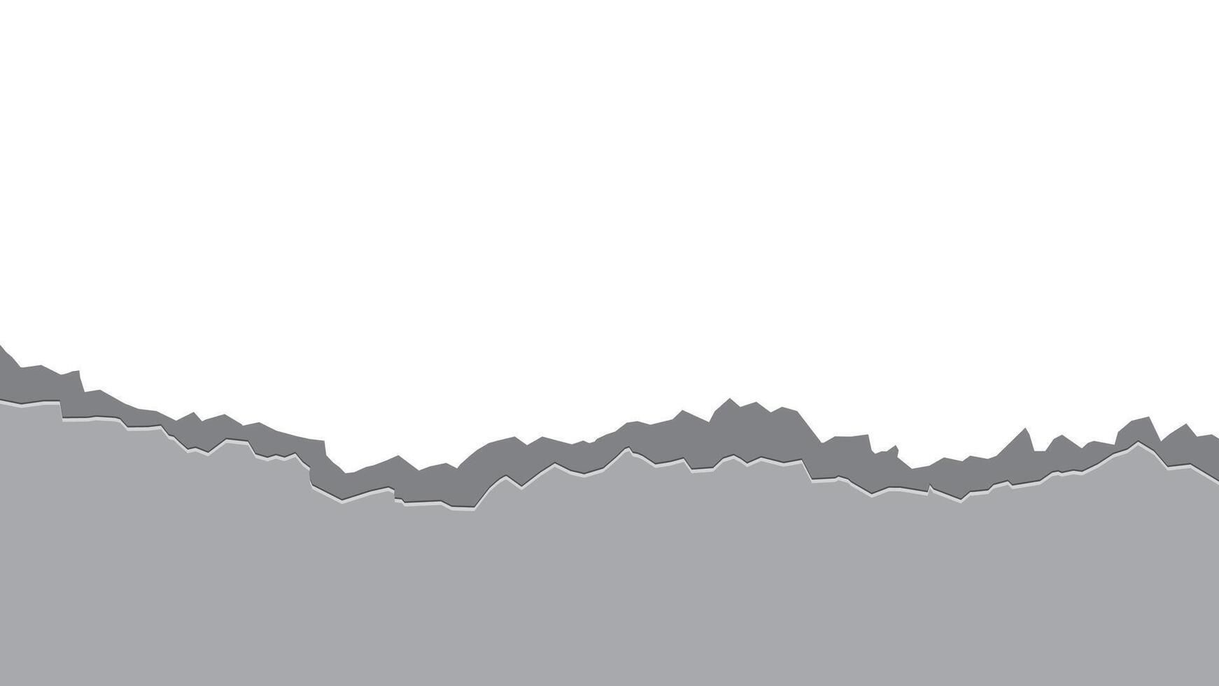 Abstract white and gray color background with torn paper, vector