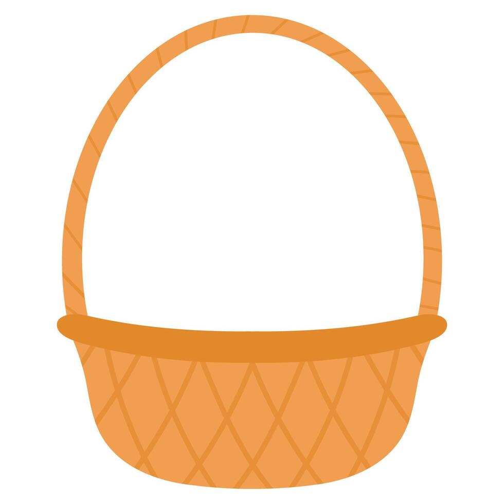 Empty basket isolated on transparent background vector