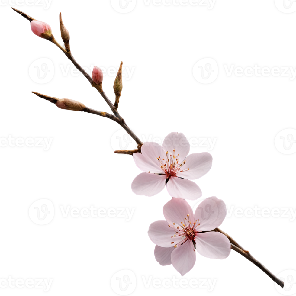 sakura flower isolated -generated by ai png